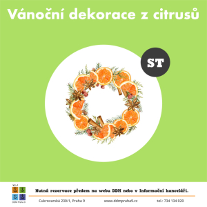 Vánoční dekorace z citrusů